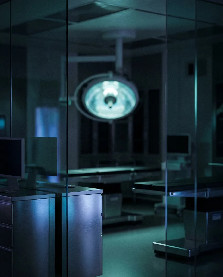 A calm, softly lit clinical environment
